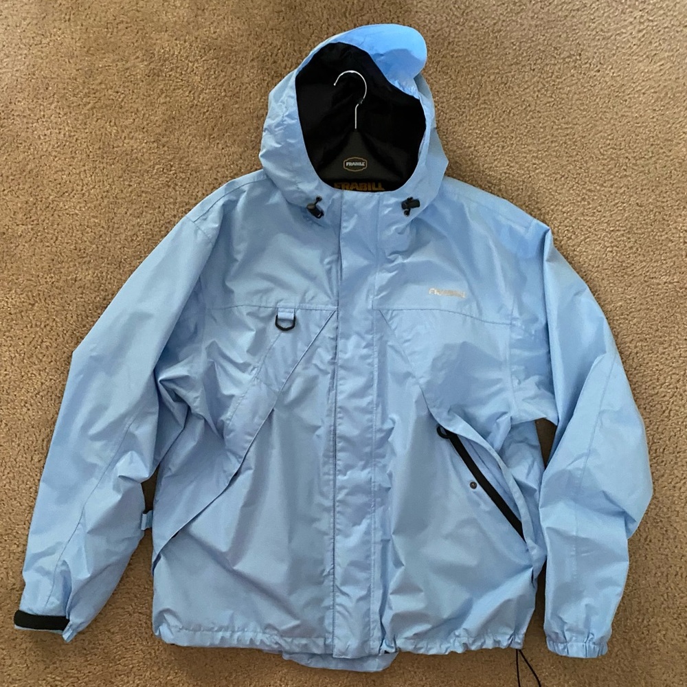 Frabill Men’s Fishing Rain F1 Jacket (Light Blue)
